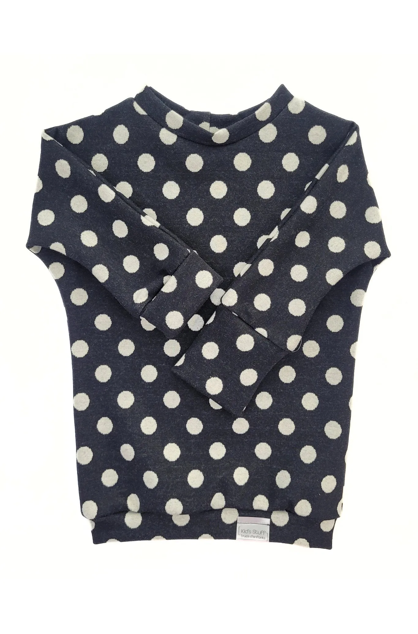 Grow With Me Sweater | Black   Polka Dots