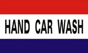 Hand car wash flag 5ft x 3ft with eyelets