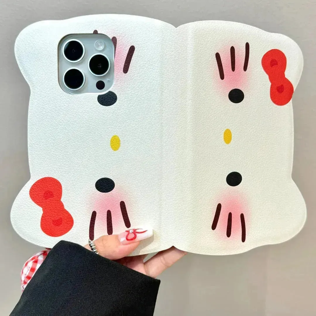 Hello Kitty Heart Flip Phone Case (For iPhones)