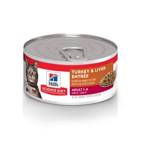 Hill's Science Diet Canned Cat Food Adult Turkey & Liver