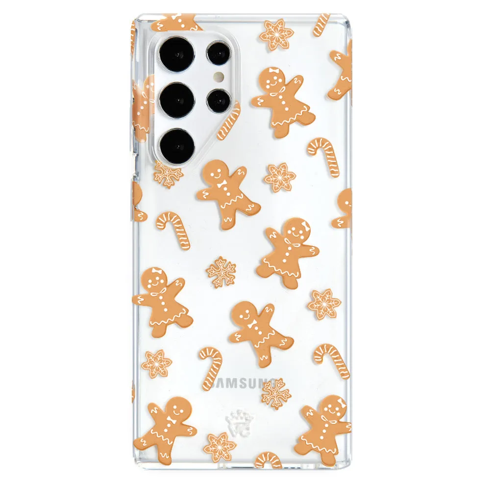 Holiday Gingerbread Clear Samsung Case