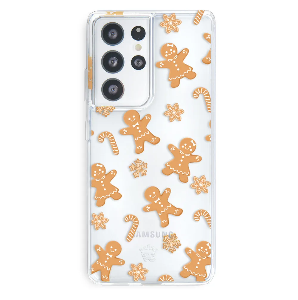 Holiday Gingerbread Clear Samsung Case