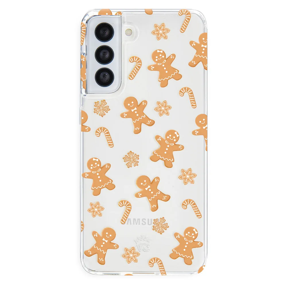 Holiday Gingerbread Clear Samsung Case