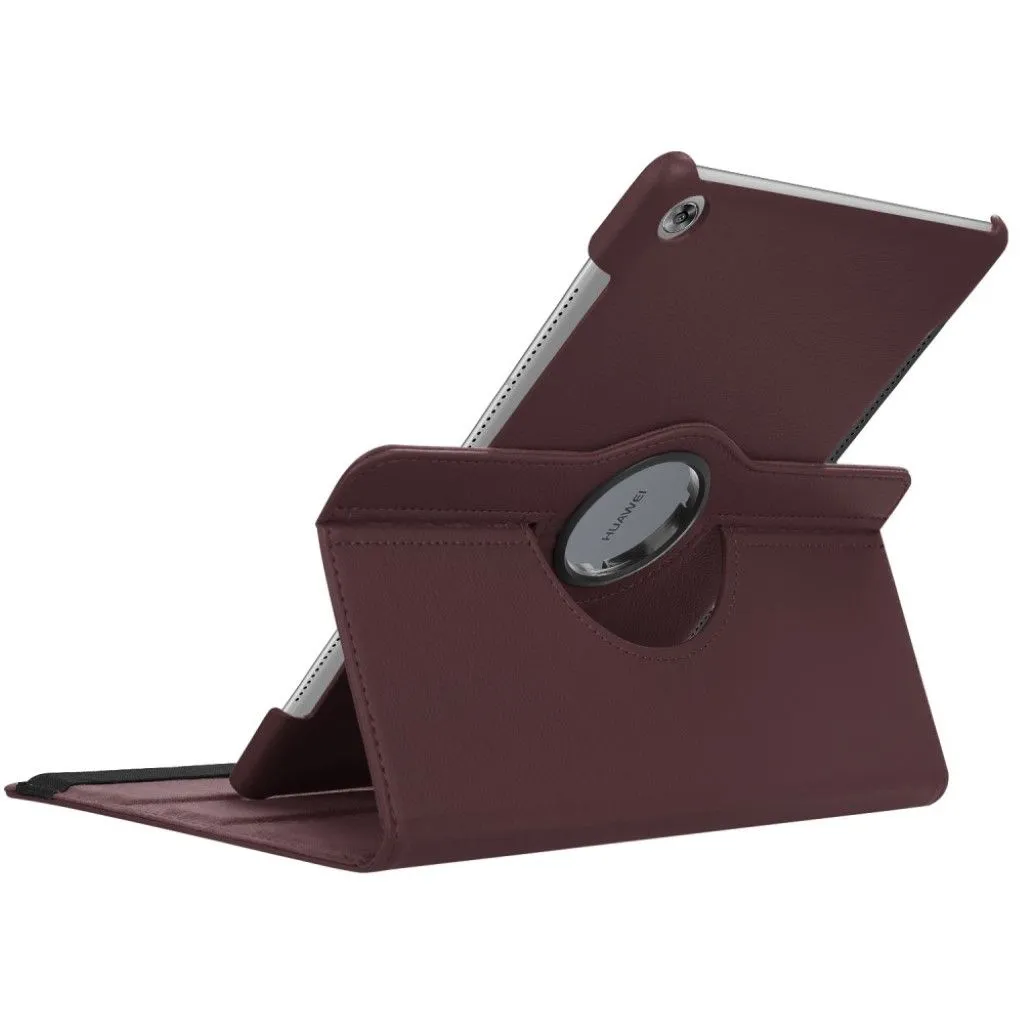 Huawei MediaPad M5 10 litchi grain leather flip case - Brown