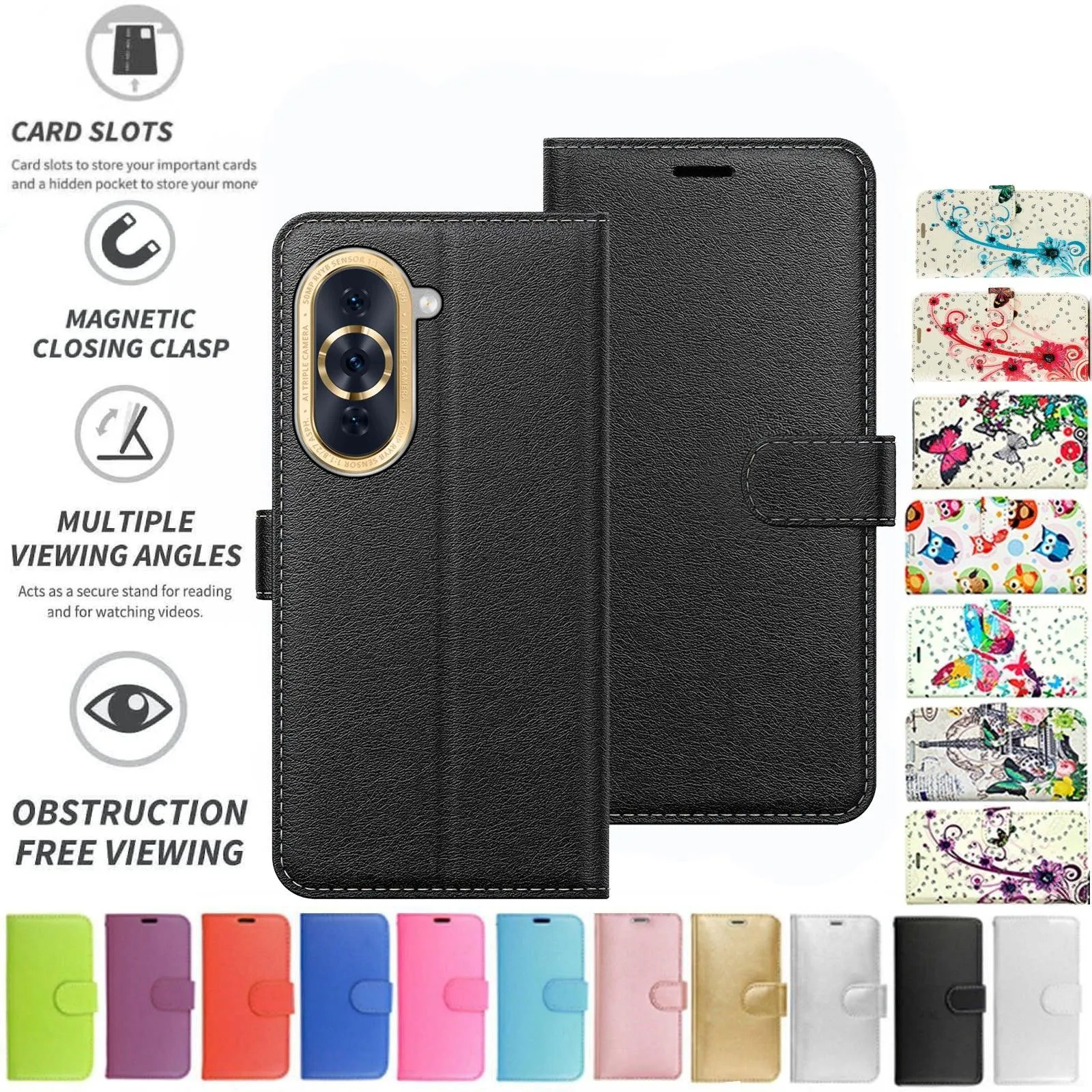 Huawei Nova 10 Flip Folio Book Wallet Case