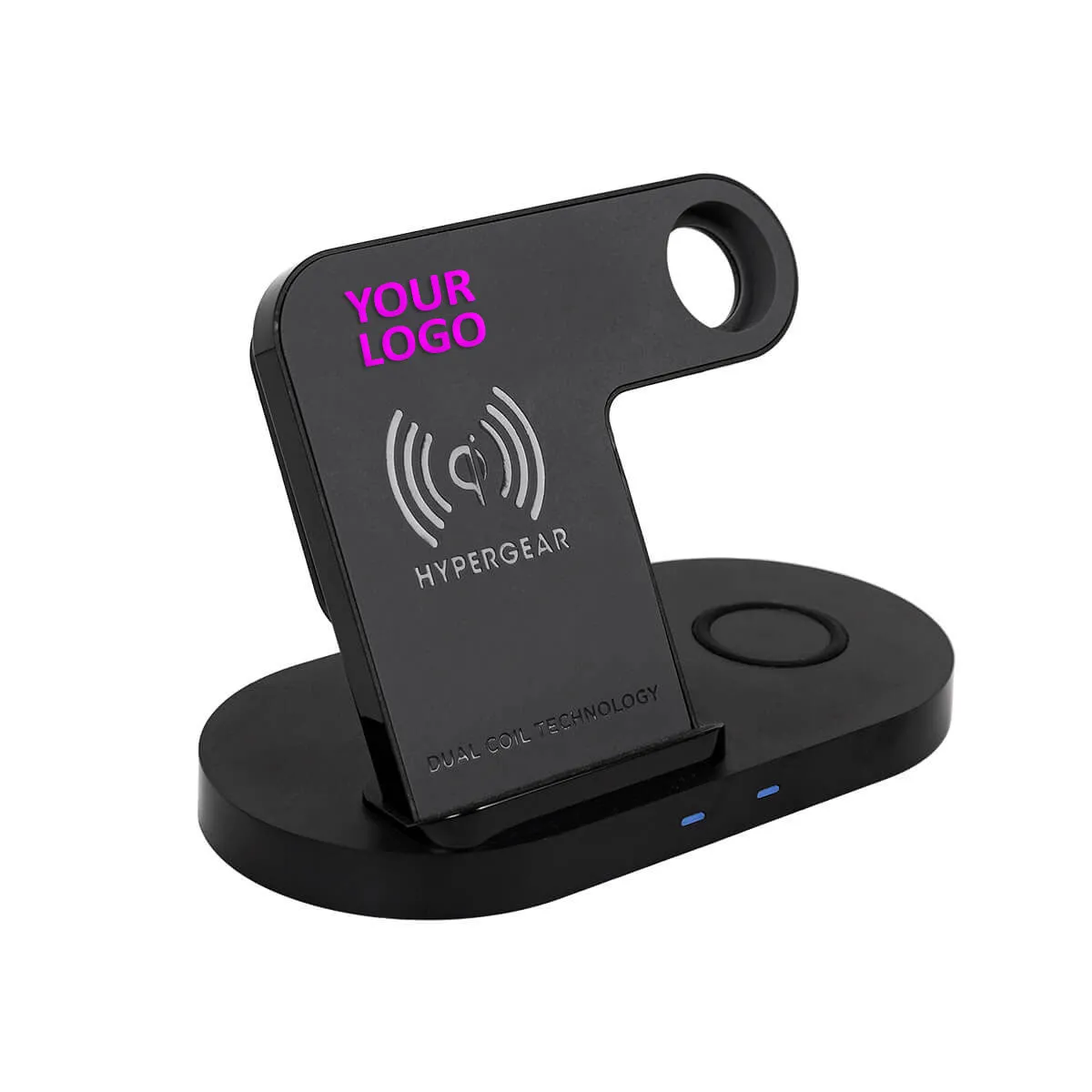 Hypergear 3 In 1 Custom Wireless Charging Docks, Black