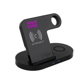 Hypergear 3 In 1 Custom Wireless Charging Docks, Black