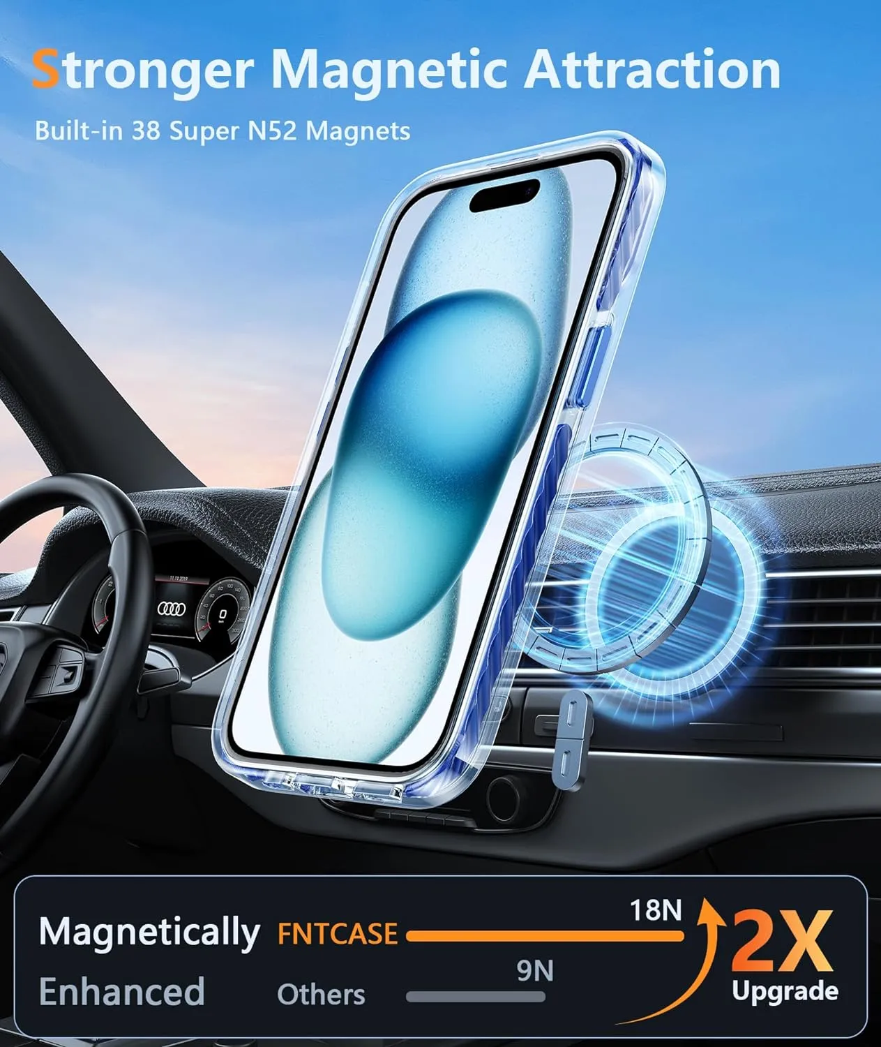 i Phone 16 Pro Max Case Magnetic Circle Metal Button Full Body Protective Cell Phone Cover