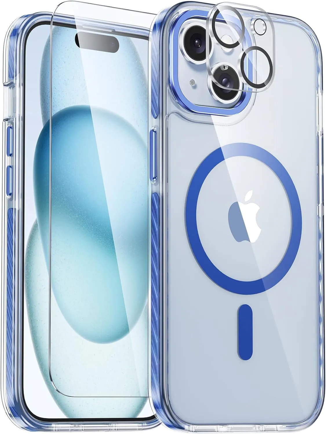 i Phone 16 Pro Max Case Magnetic Circle Metal Button Full Body Protective Cell Phone Cover