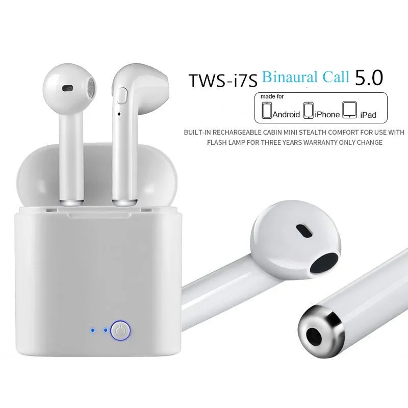 I7s TWS Bluetooth earphone Wireless headphones Sports headphones With microphone Bluetooth headset for iPhone Samsung Huawei LG