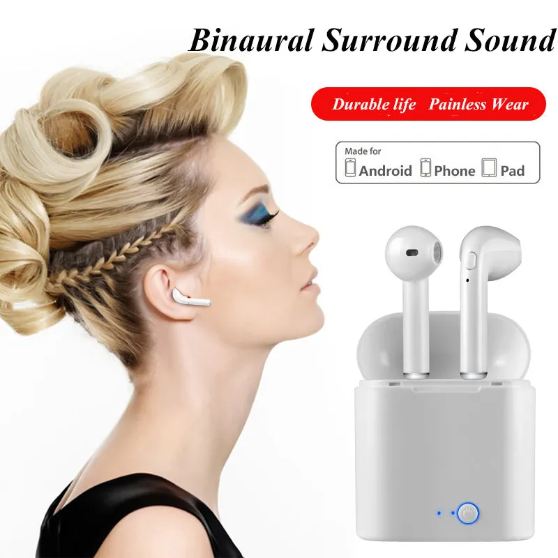 I7s TWS Bluetooth earphone Wireless headphones Sports headphones With microphone Bluetooth headset for iPhone Samsung Huawei LG