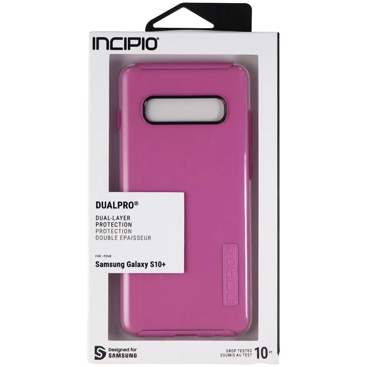 Incipio DualPro Series Case for Samsung Galaxy (S10 ) Smartphones - Pink/Clear