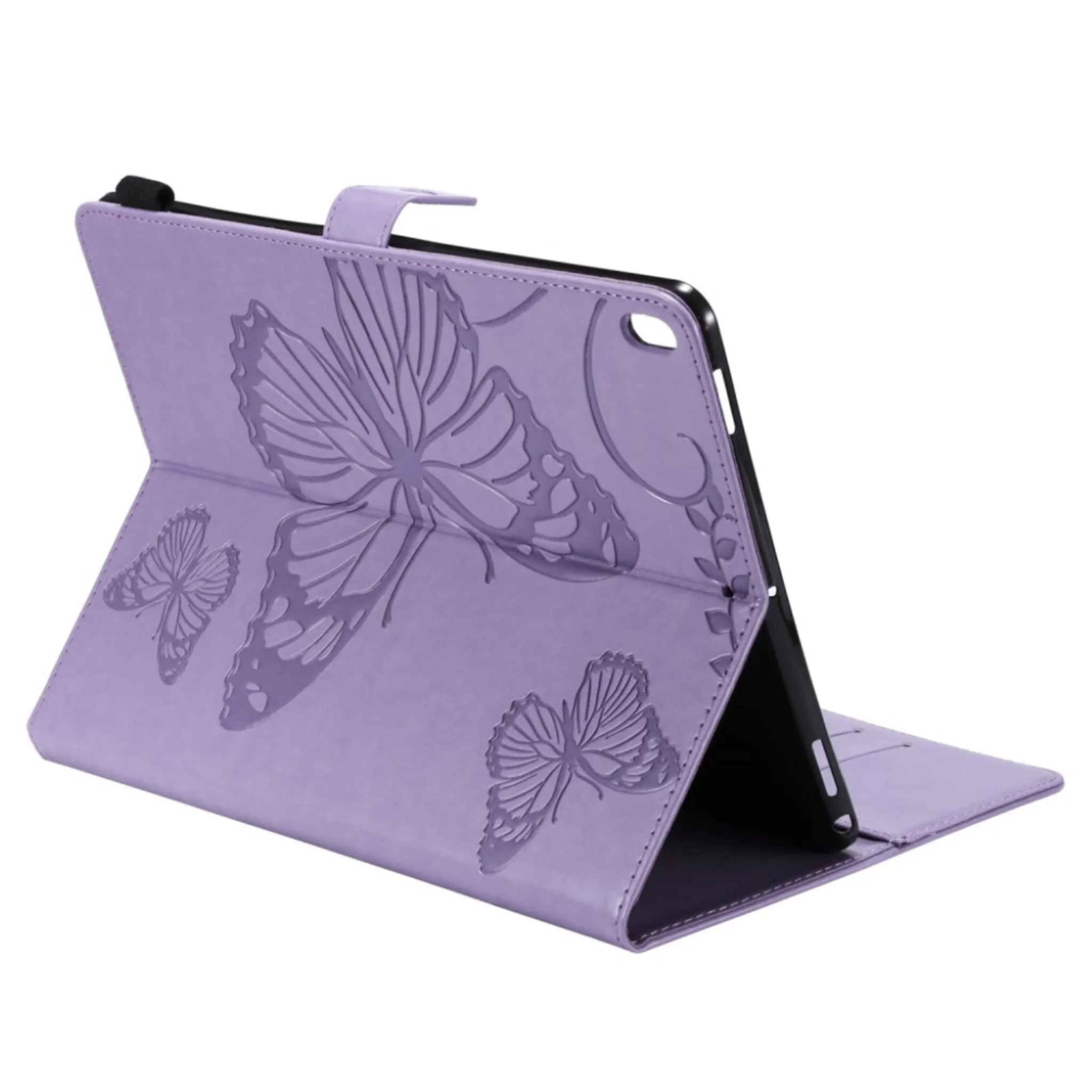 iPad Pro 10.5 imprint butterfly flower leather flip case - Purple