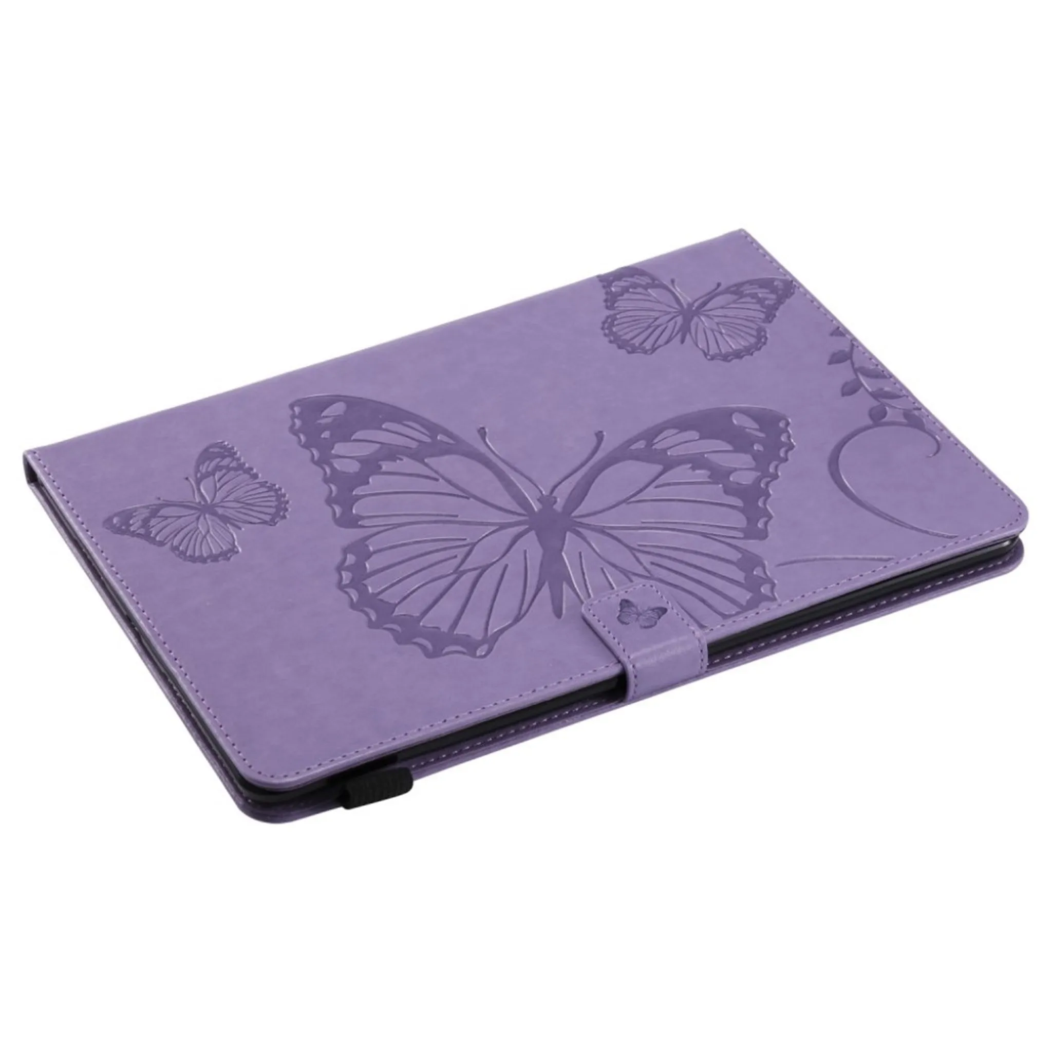 iPad Pro 10.5 imprint butterfly flower leather flip case - Purple