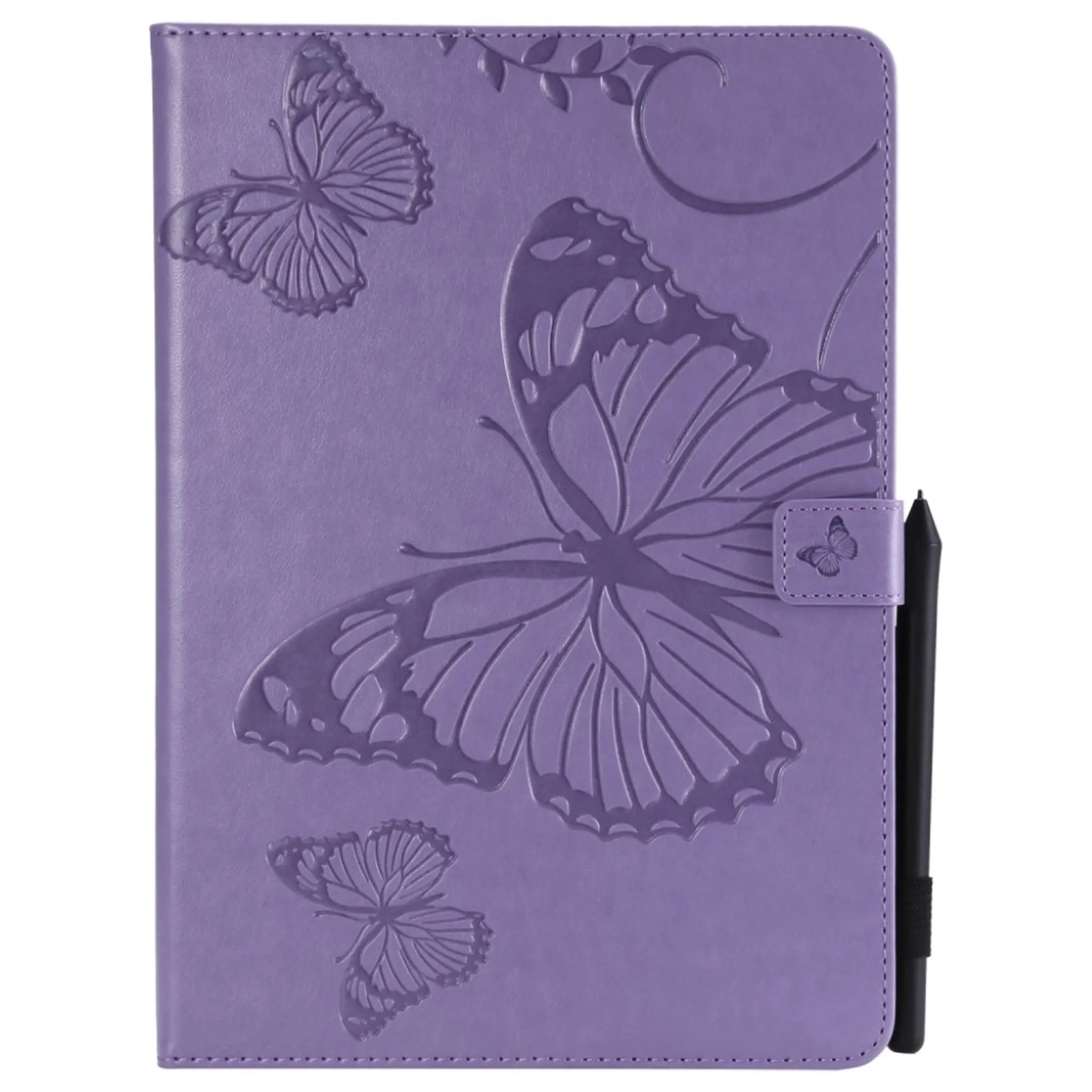 iPad Pro 10.5 imprint butterfly flower leather flip case - Purple