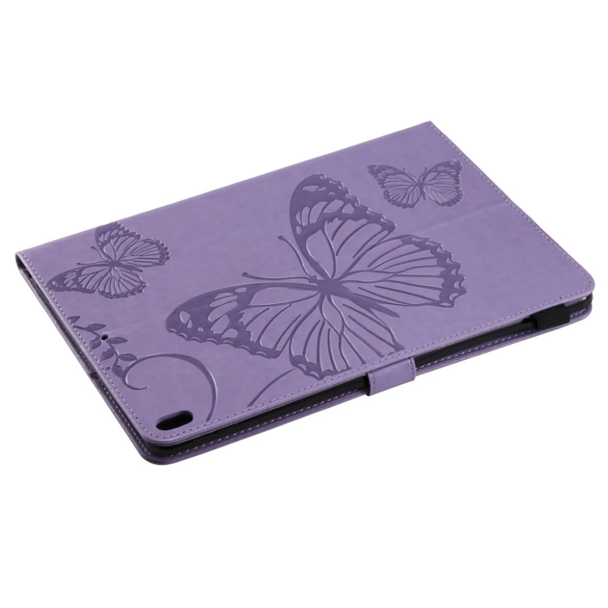 iPad Pro 10.5 imprint butterfly flower leather flip case - Purple