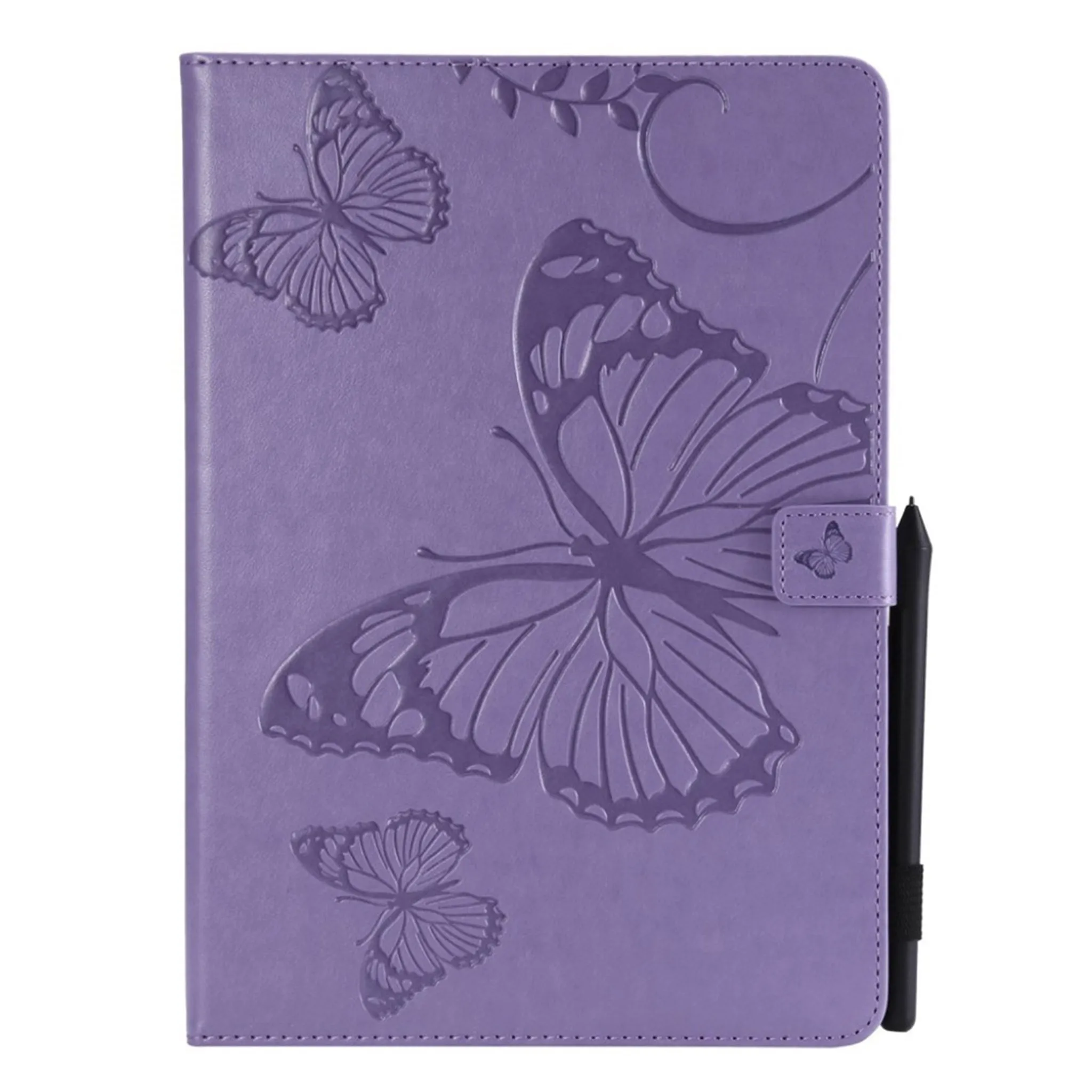 iPad Pro 10.5 imprint butterfly flower leather flip case - Purple