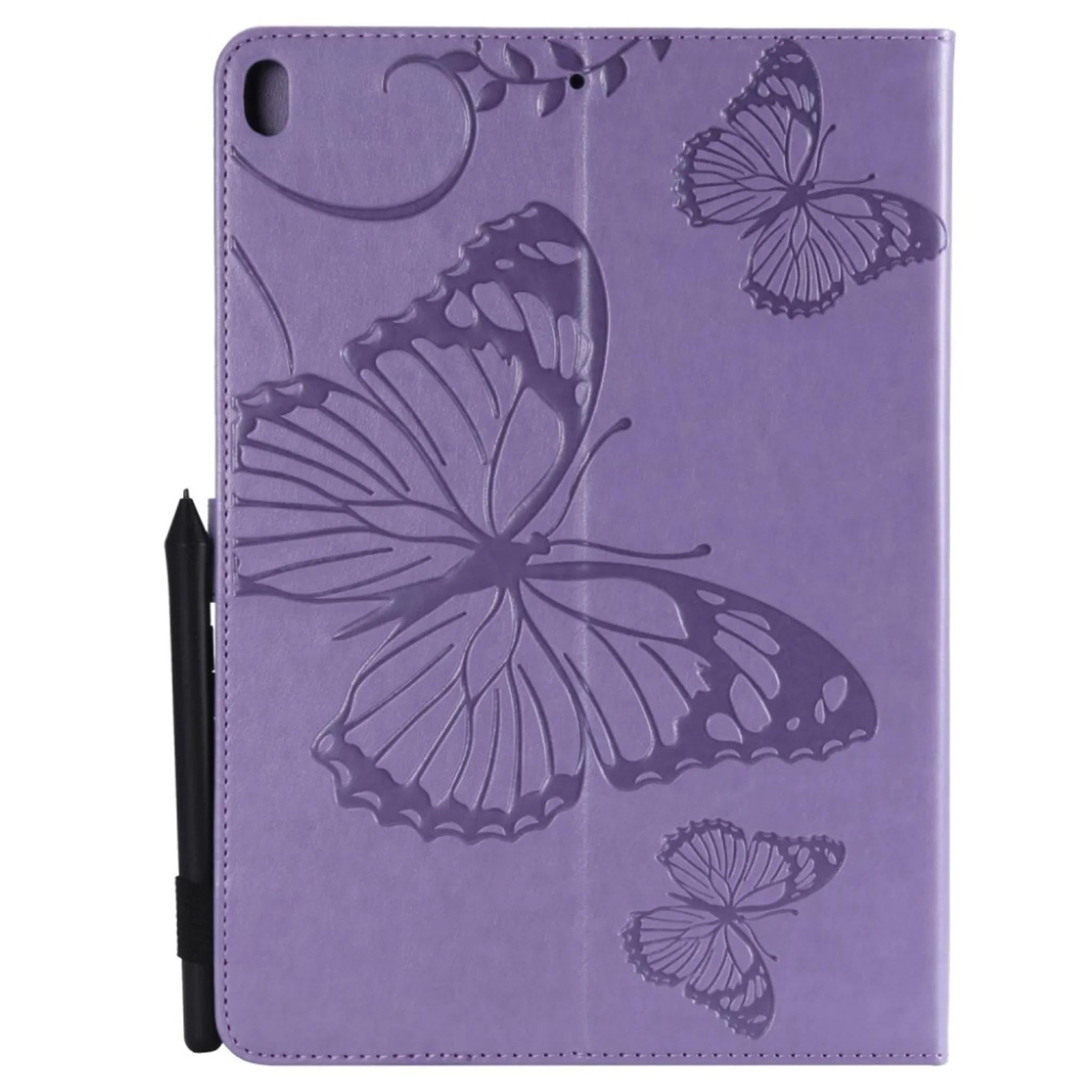 iPad Pro 10.5 imprint butterfly flower leather flip case - Purple