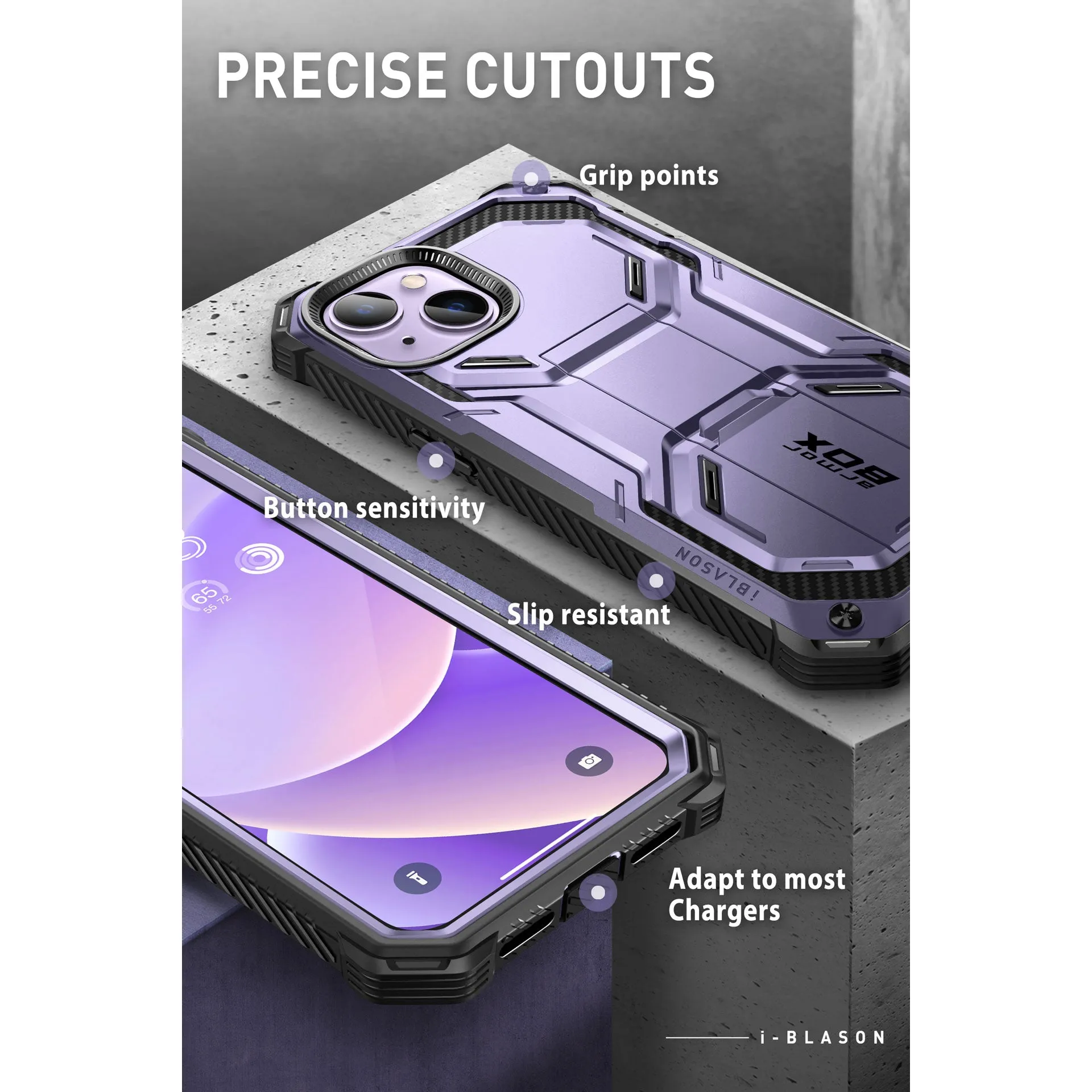 iPhone 14 Plus Armorbox Case(open box) - Metallic Purple