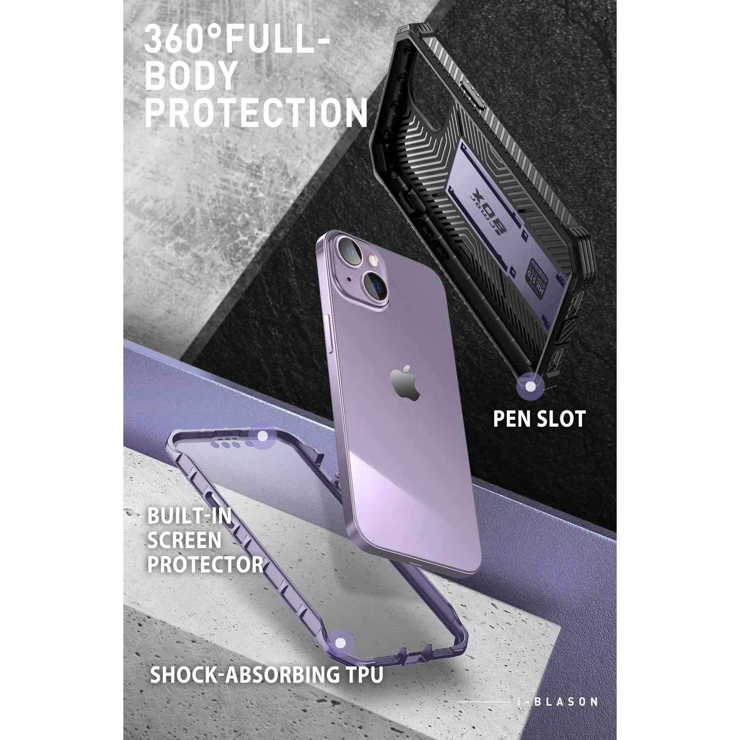 iPhone 14 Plus Armorbox Case(open box) - Metallic Purple