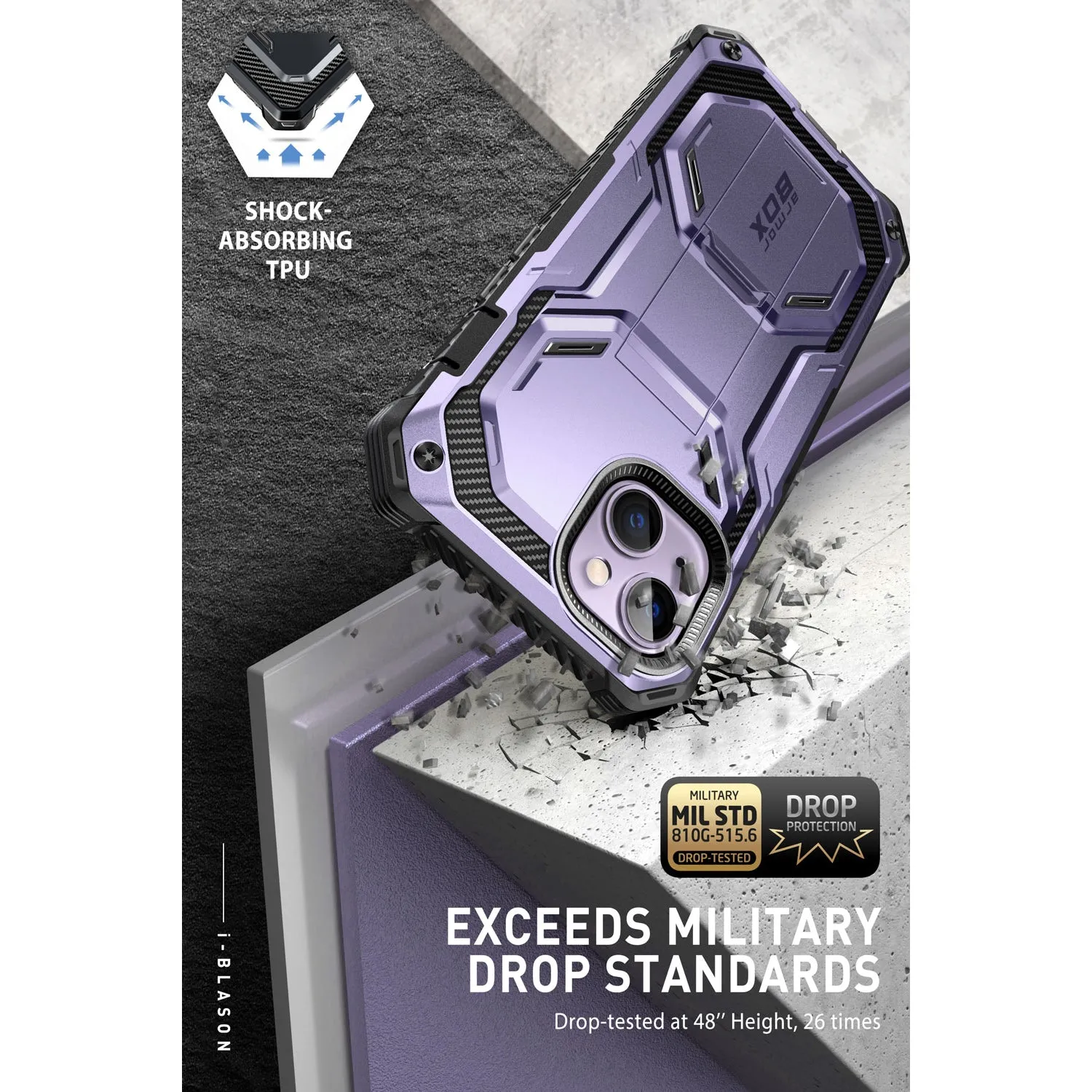 iPhone 14 Plus Armorbox Case(open box) - Metallic Purple