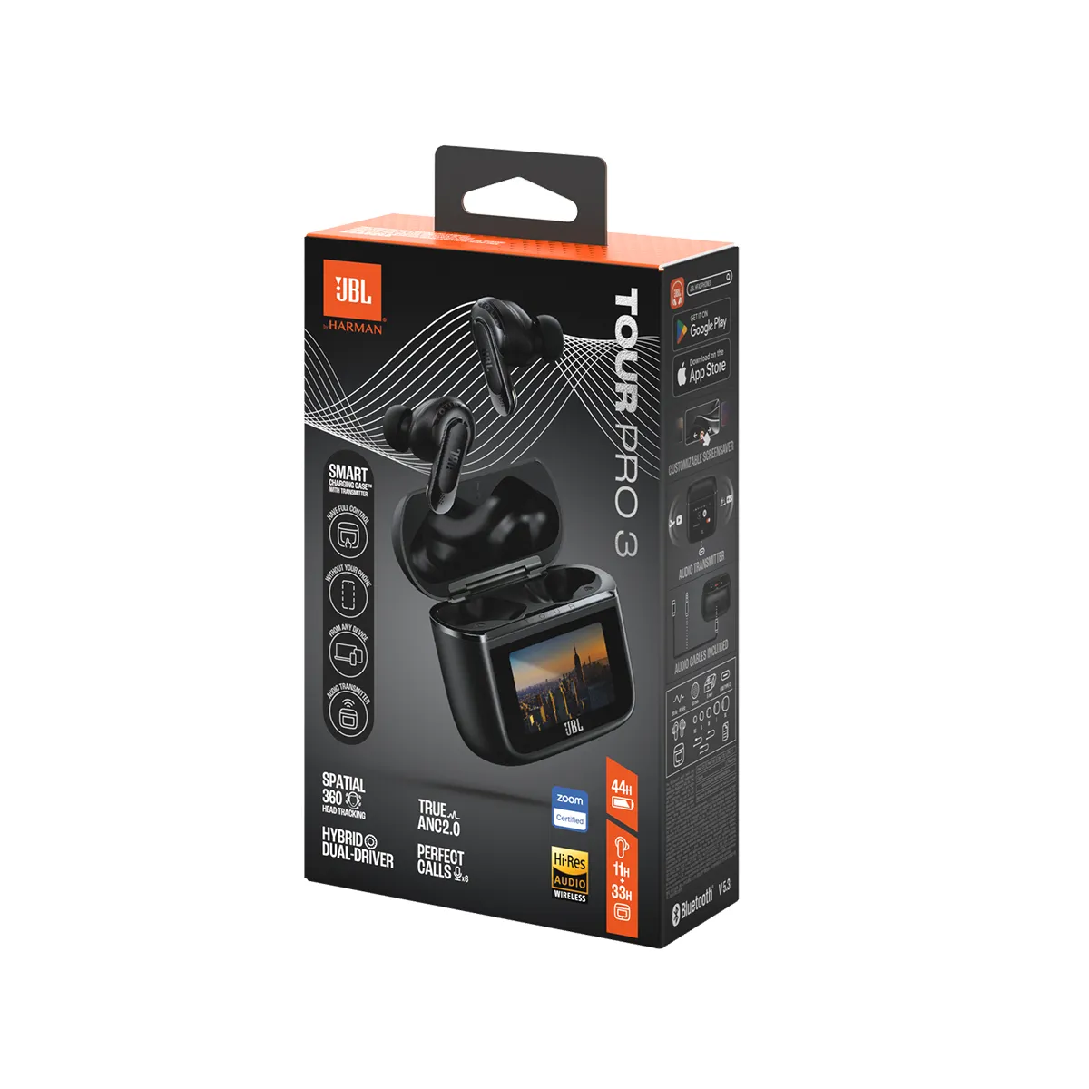 JBL Tour Pro 3 True Wireless Noise Cancelling Earbuds with Smart Charging Case