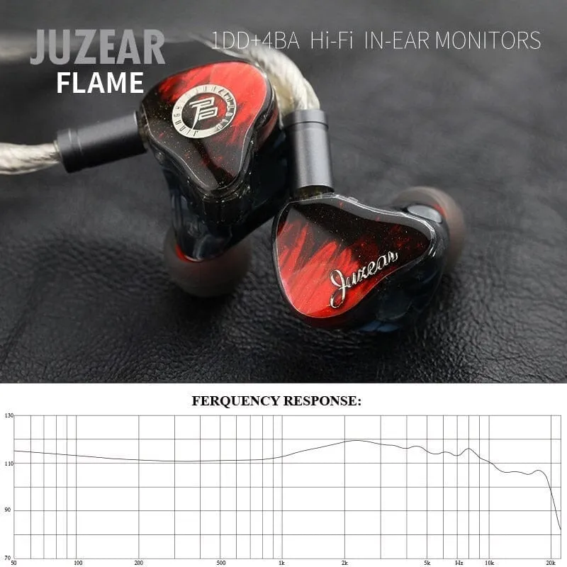 JUZEAR FLAME 1DD 4BA Hybrid In-Ear Earphone Monitor