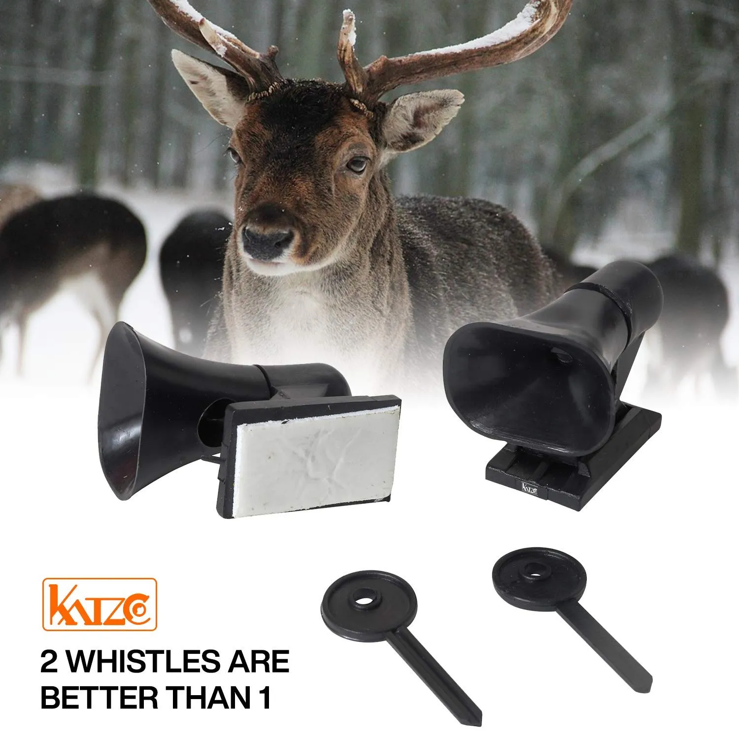 Katzco Save A Deer Whistle - Produces Ultrasonic Sound for Deer, Inaudible for Human