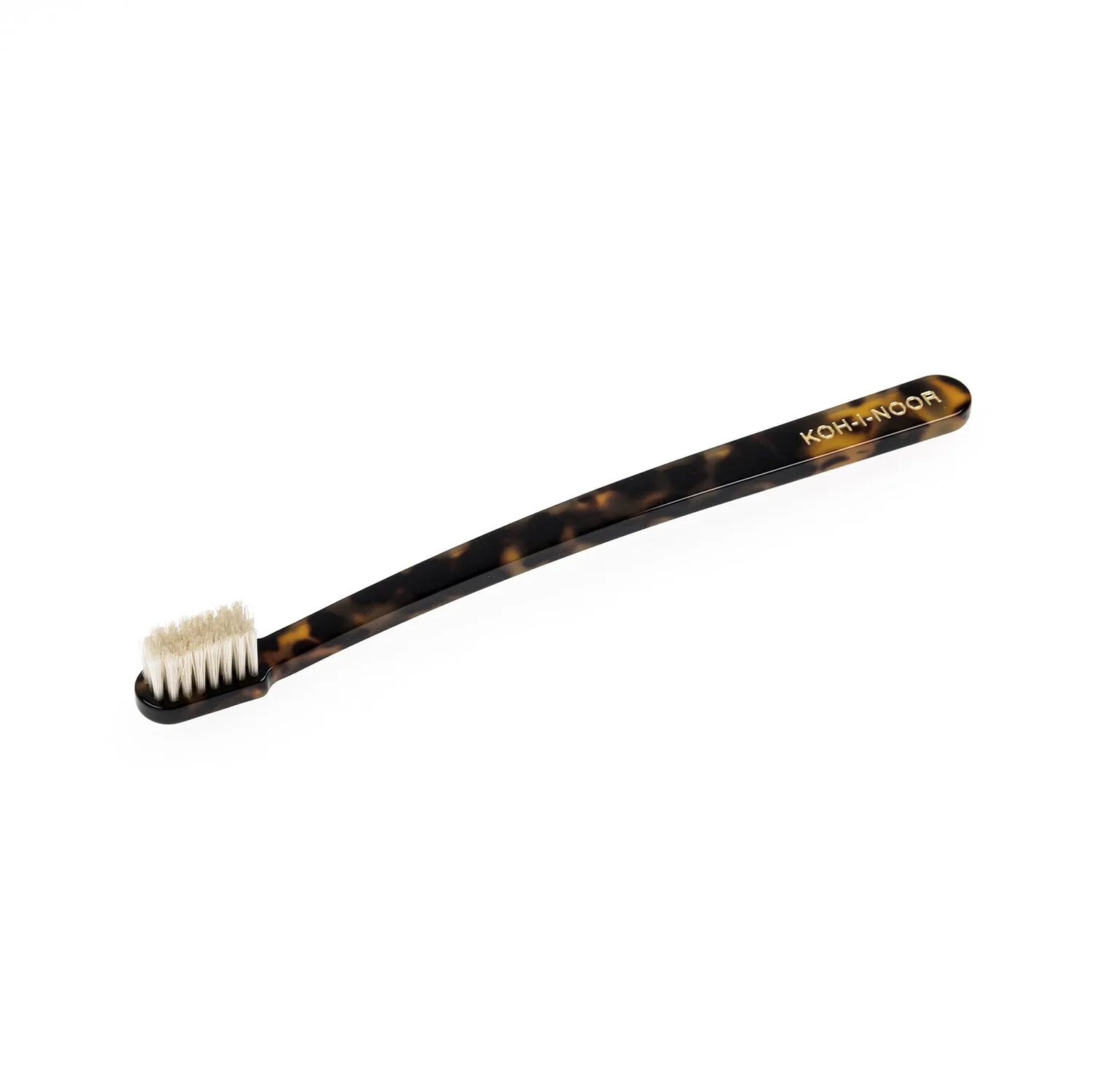 KOH-I-NOOR Coccola Tiny Head Toothbrush Medium Natural Bristles HAVANA GREEN