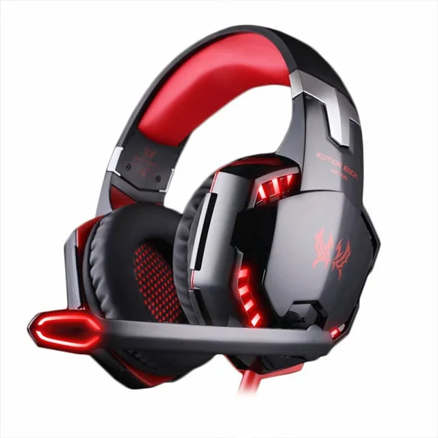 KOTION EACH G2000/G9000 Gaming Headset Deep Bass Stereo Computer Game Headphones with microphone LED Light PC professional Gamer