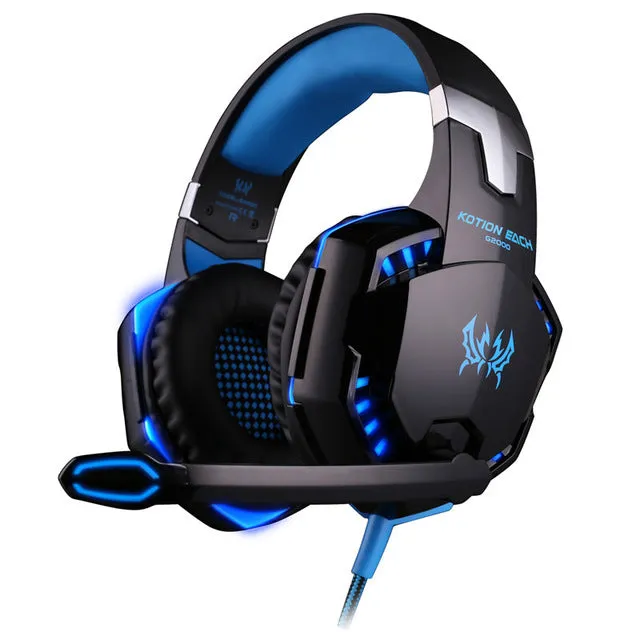 KOTION EACH G2000/G9000 Gaming Headset Deep Bass Stereo Computer Game Headphones with microphone LED Light PC professional Gamer