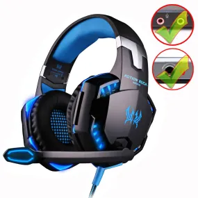 KOTION EACH G2000/G9000 Gaming Headset Deep Bass Stereo Computer Game Headphones with microphone LED Light PC professional Gamer