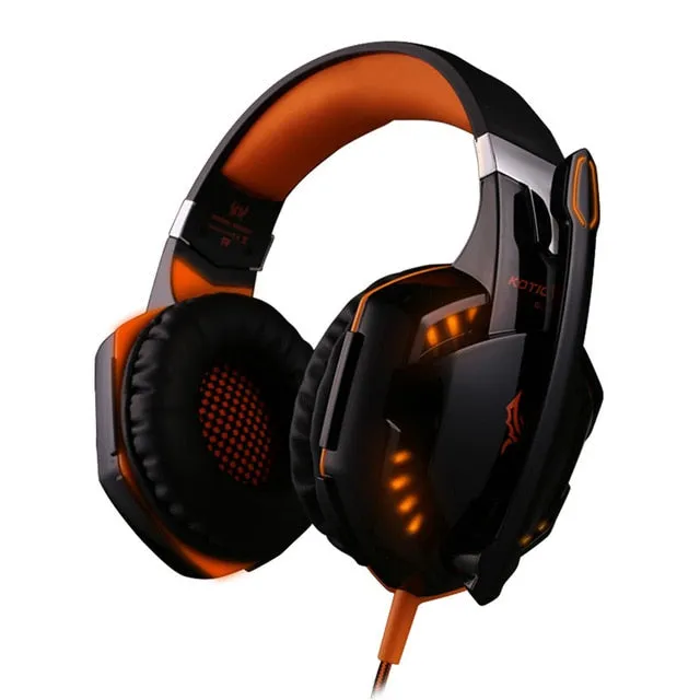 KOTION EACH G2000/G9000 Gaming Headset Deep Bass Stereo Computer Game Headphones with microphone LED Light PC professional Gamer