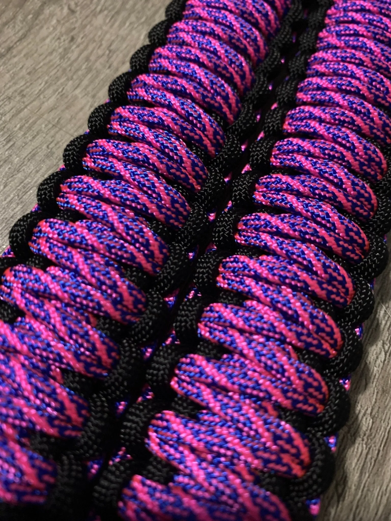 Krawlergrips Helix Electric Blue Neon Pink Paracord Grab Handle