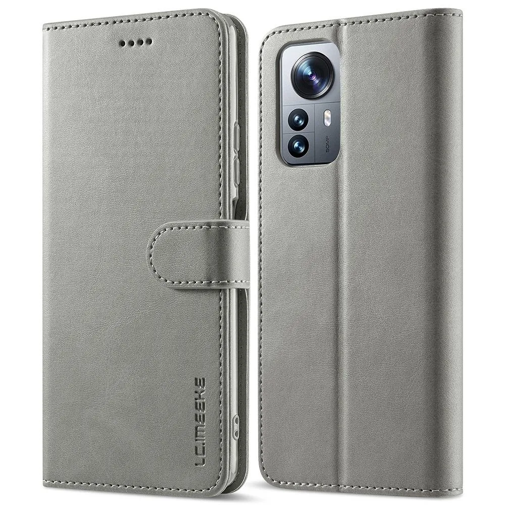 LC.IMEEKE Xiaomi 12 Pro Flip Case - Grey