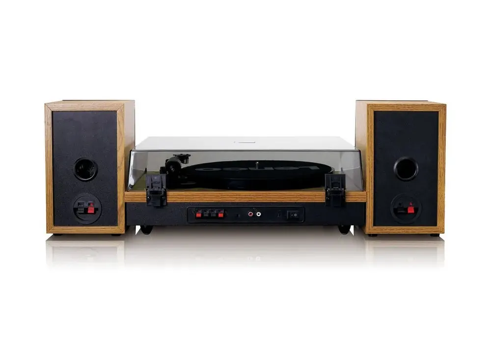 Lenco LS300 Turntable & Hi Fi Speaker System With Bluetooth, Wood