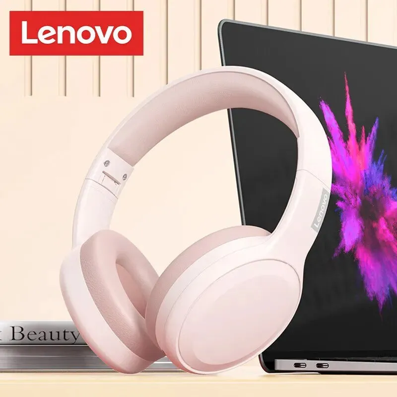 Lenovo TH30 Wireless Bluetooth 5.3 Headphones - Active Noise-Cancellation Headsets, Foldable Design, Mic - Perfect for Music, Gaming, and Calls. Gifts For All.