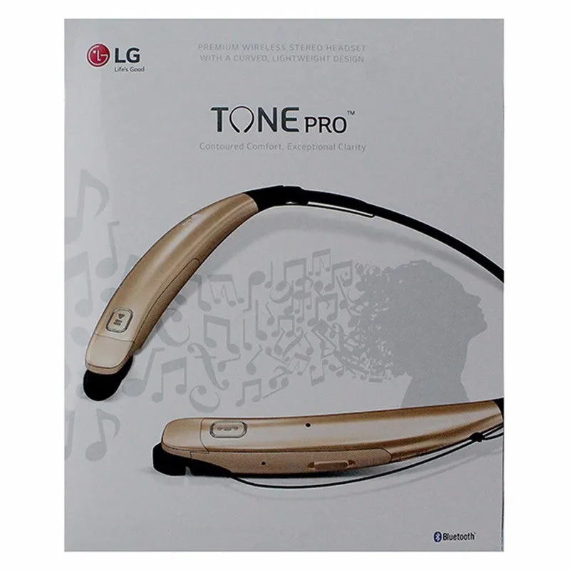 LG Tone Pro 770 Series Bluetooth Wireless Stereo Headset Neckband - Gold