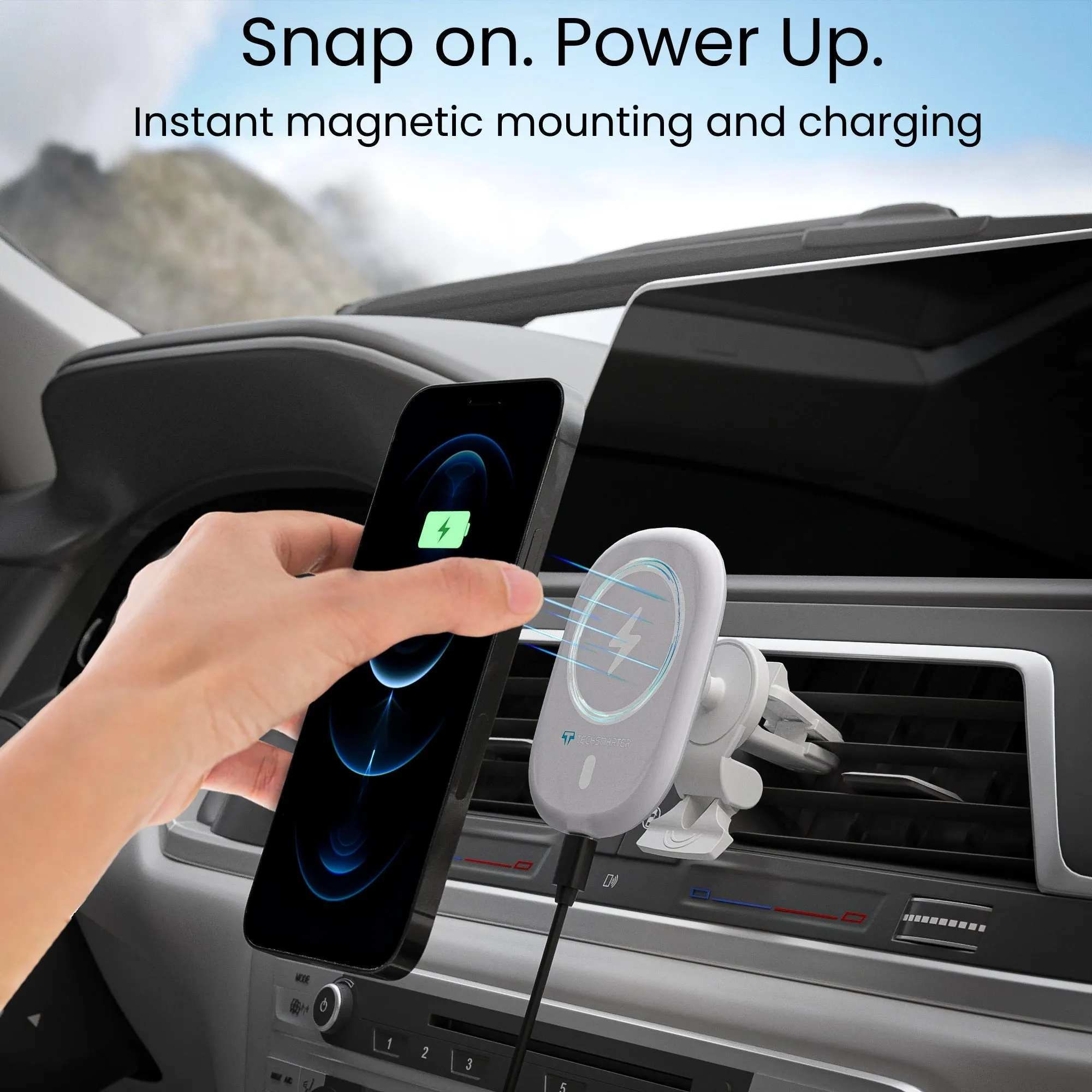 MagBoost Magnetic Wireless Car Charger & Phone Mount