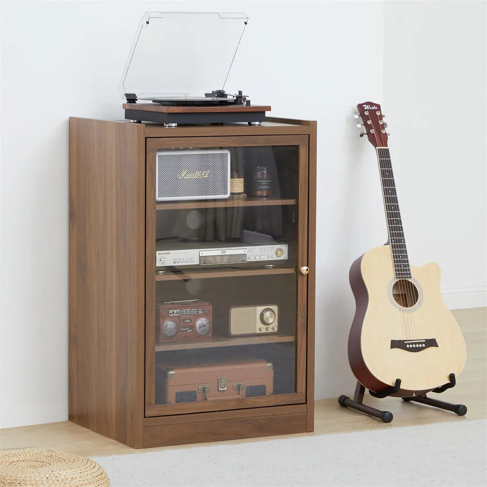 Media Cabinet 5-Tier Stereo Cabinet with Adjustable Shelves and Cable Management