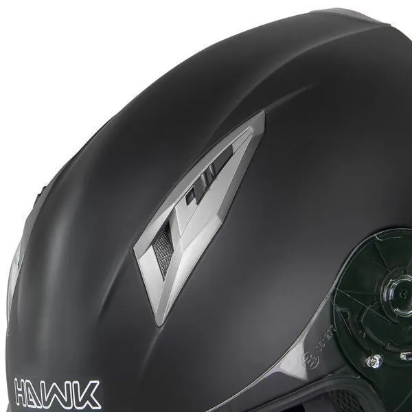 Milwaukee Helmets H500 Flat Black 'Chit-Chat' Black Full Face Motorcycle Helmet with Wireless Communication