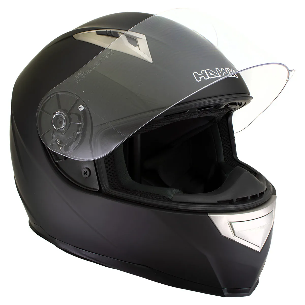 Milwaukee Helmets H500 Flat Black 'Chit-Chat' Black Full Face Motorcycle Helmet with Wireless Communication