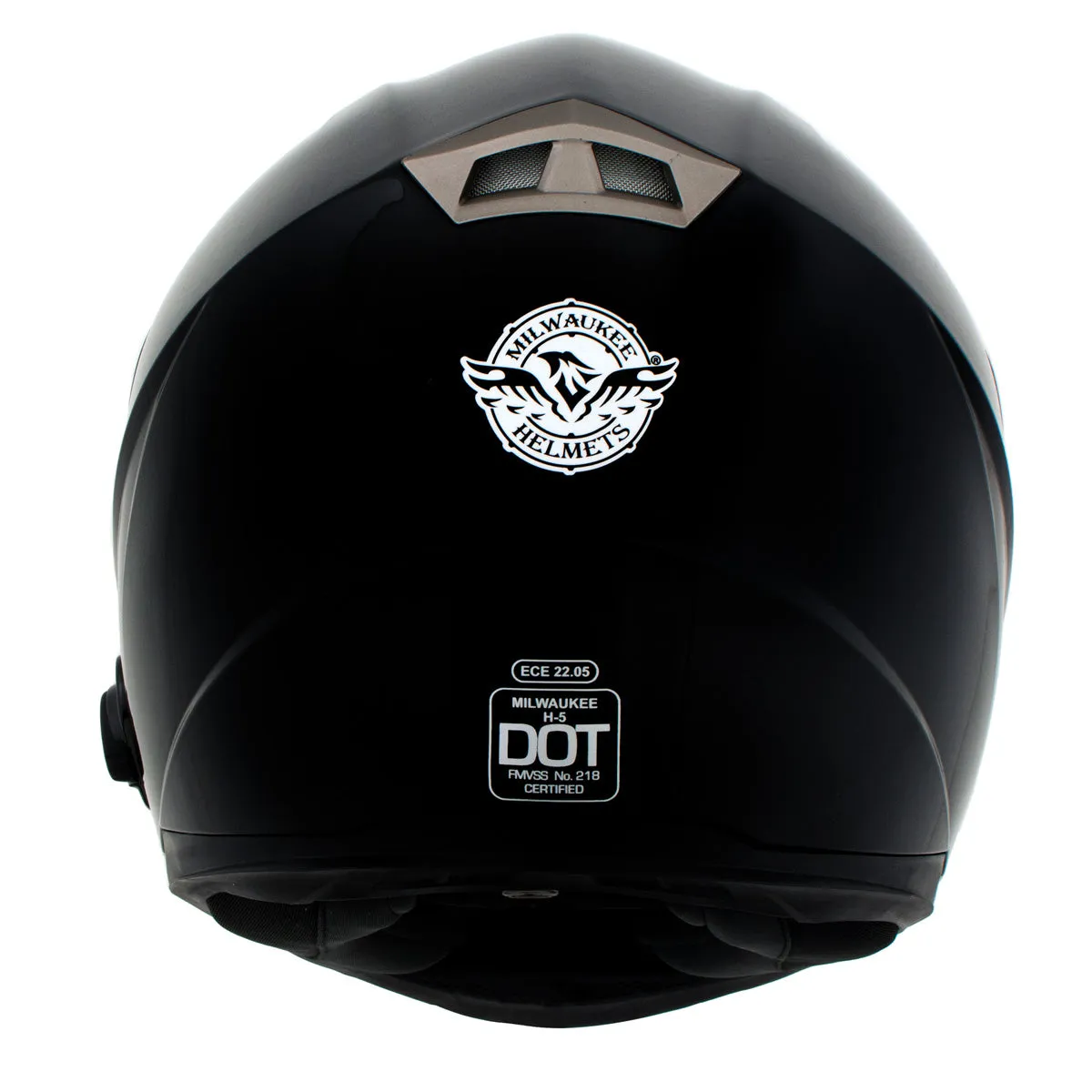 Milwaukee Helmets H510 Gloss Black 'Chit-Chat' Full Face Motorcycle