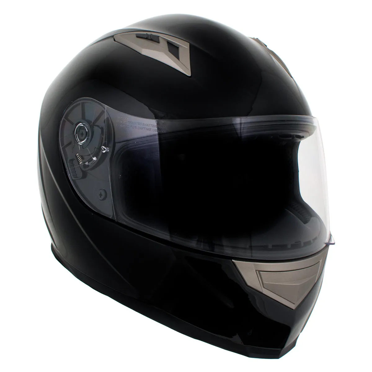 Milwaukee Helmets H510 Gloss Black 'Chit-Chat' Full Face Motorcycle