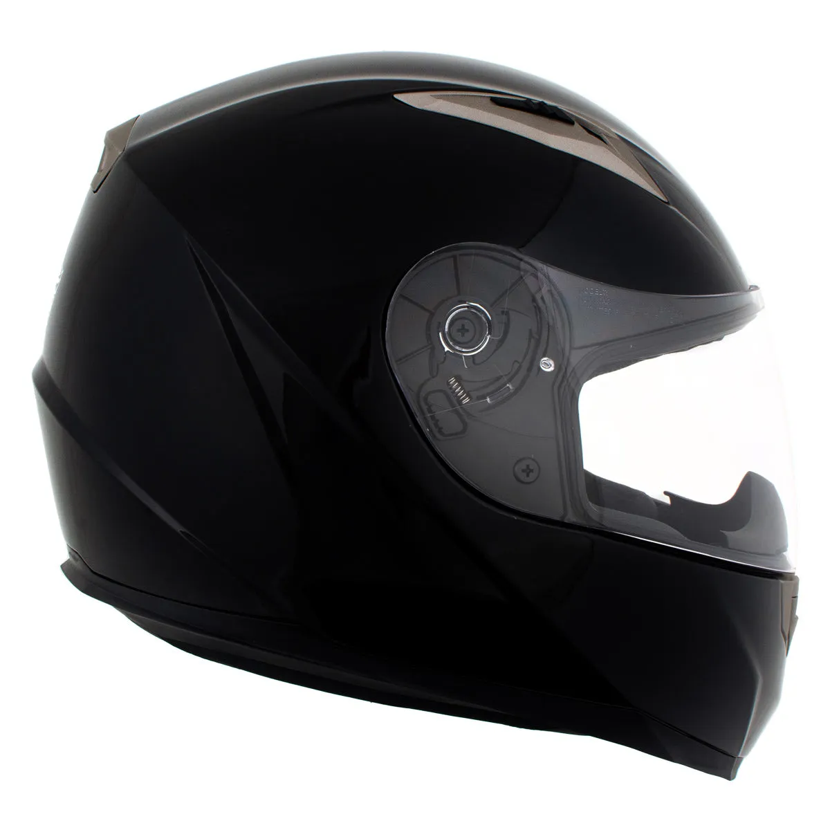 Milwaukee Helmets H510 Gloss Black 'Chit-Chat' Full Face Motorcycle