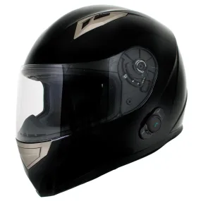 Milwaukee Helmets H510 Gloss Black 'Chit-Chat' Full Face Motorcycle