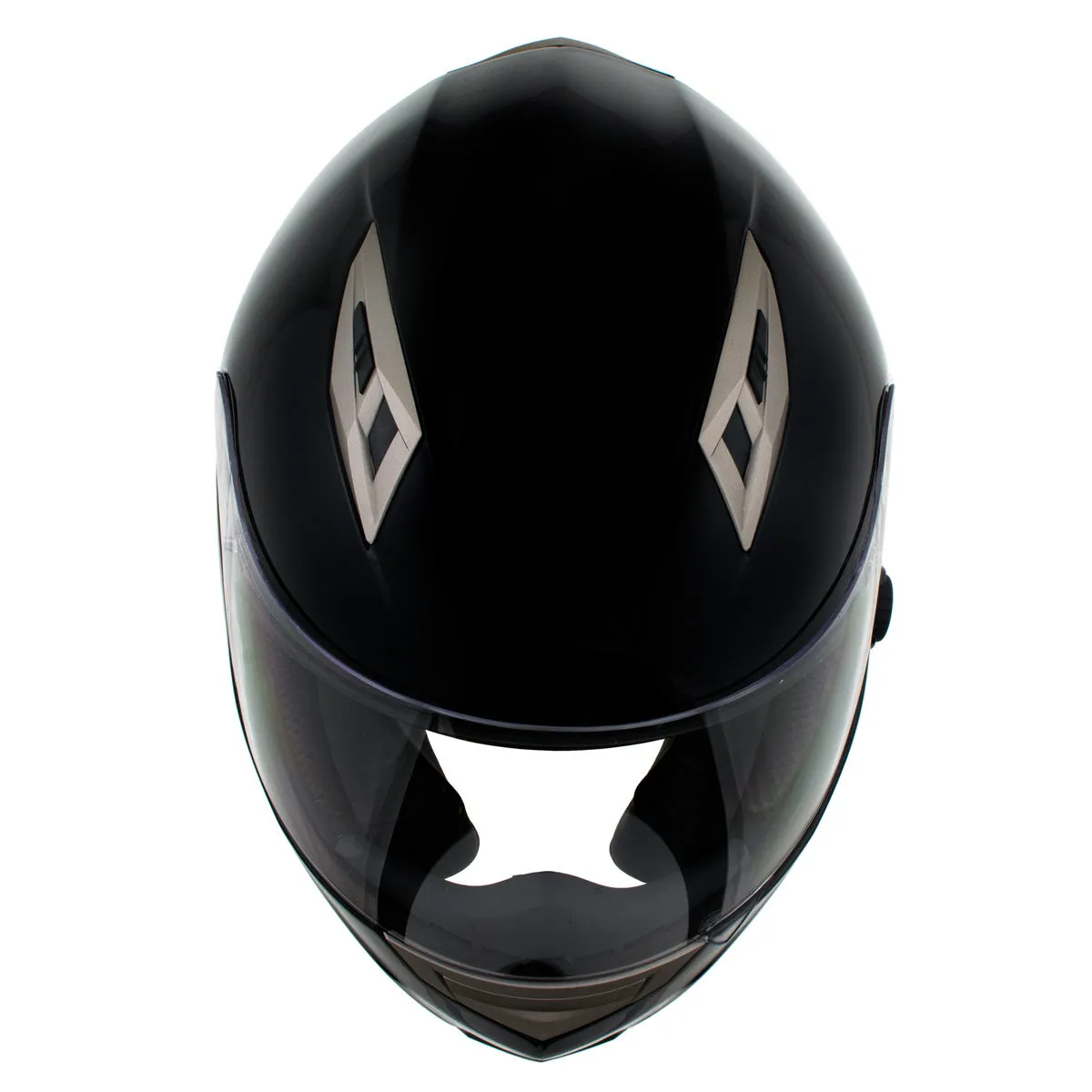 Milwaukee Helmets H510 Gloss Black 'Chit-Chat' Full Face Motorcycle