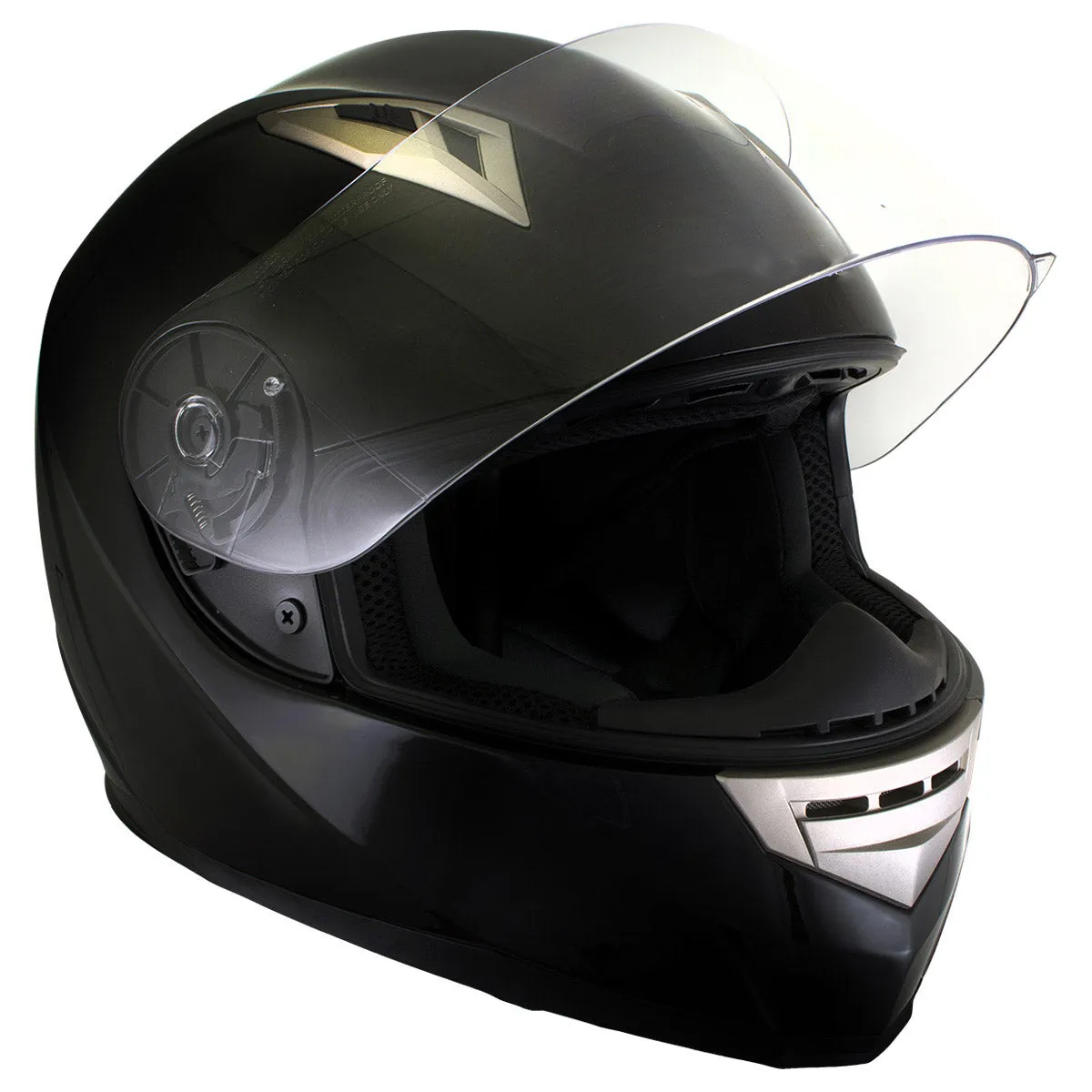 Milwaukee Helmets H510 Gloss Black 'Chit-Chat' Full Face Motorcycle