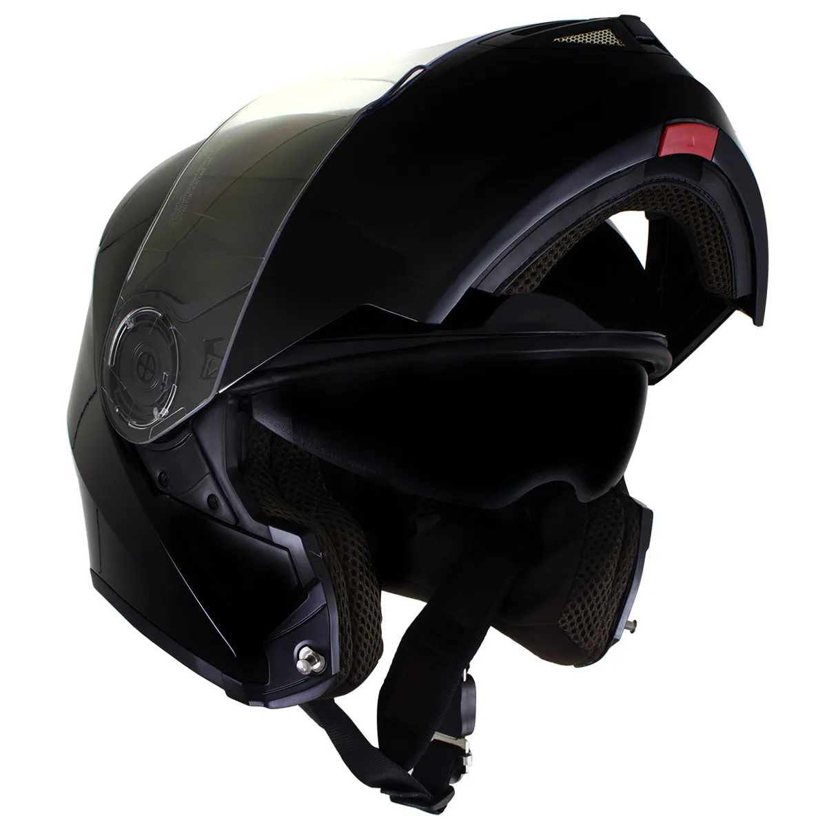 Milwaukee Helmets H7000 Glossy Black 'Mayday' Modular Motorcycle