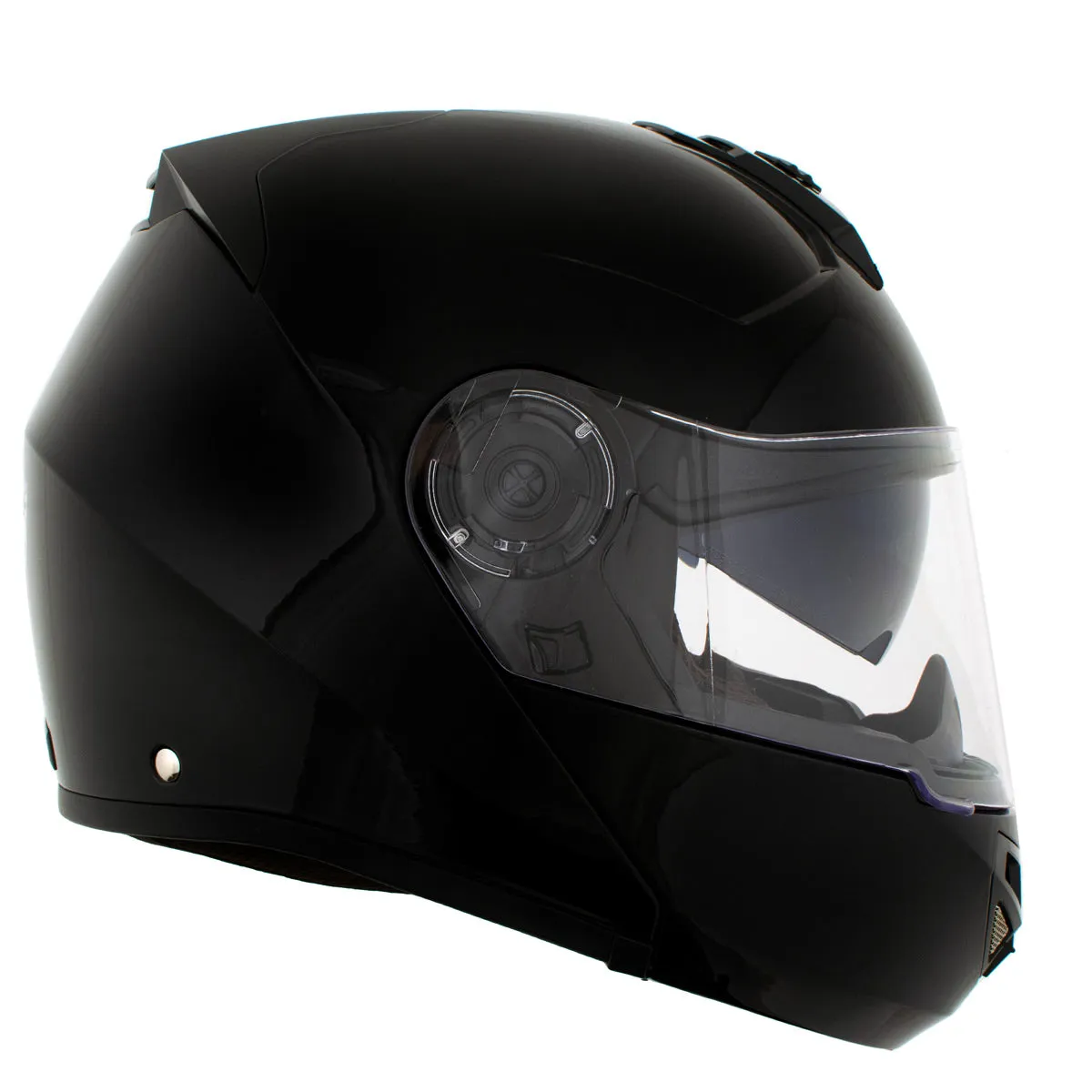 Milwaukee Helmets H7000 Glossy Black 'Mayday' Modular Motorcycle